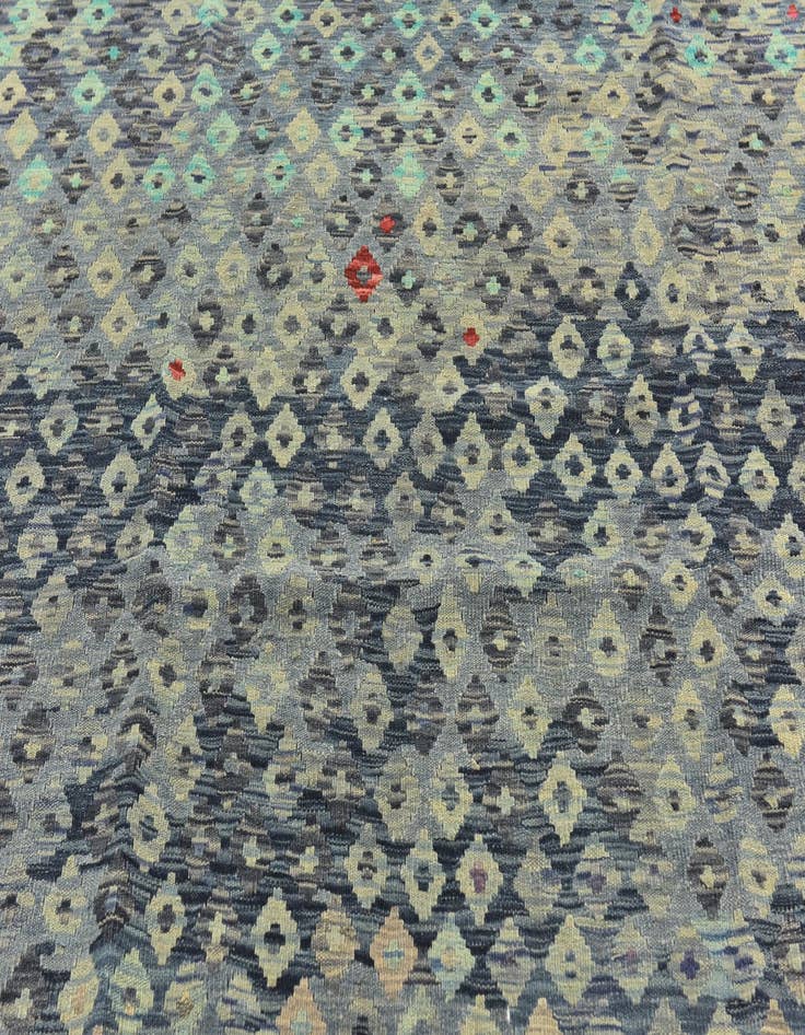 Detail image of  6' 8 x 8' 3  Hand Woven Kilim Maymana Wool Rug