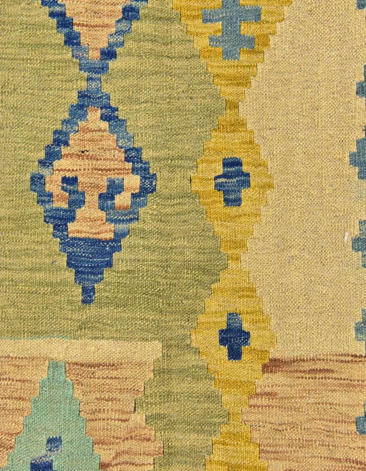 Detail image of  5' 9 x 8'  Hand Woven Kilim Modern Wool Rug