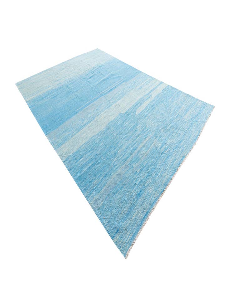 Detail image of  6' 9 x 9' 10  Hand Woven Kilim Modern Wool Rug