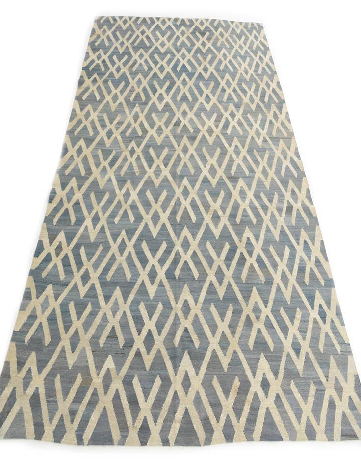 Detail image of  7' 2 x 9' 5  Hand Woven Kilim Modern Wool Rug