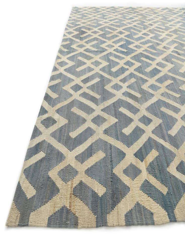 Detail image of  7' 2 x 9' 5  Hand Woven Kilim Modern Wool Rug