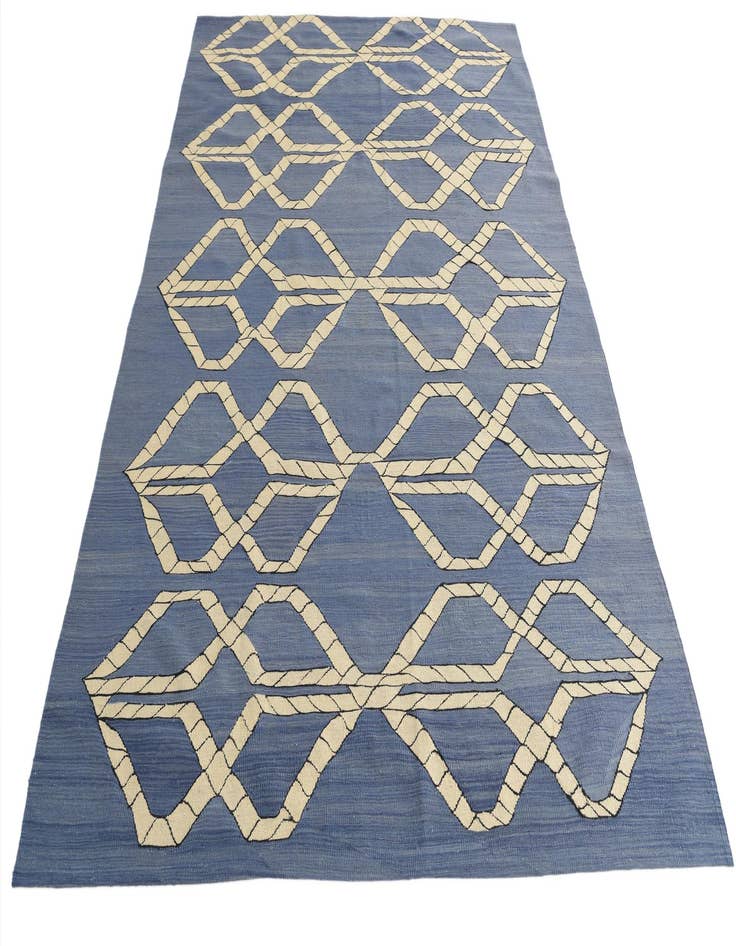 Detail image of  6' 8 x 9' 5  Hand Woven Kilim Modern Wool Rug