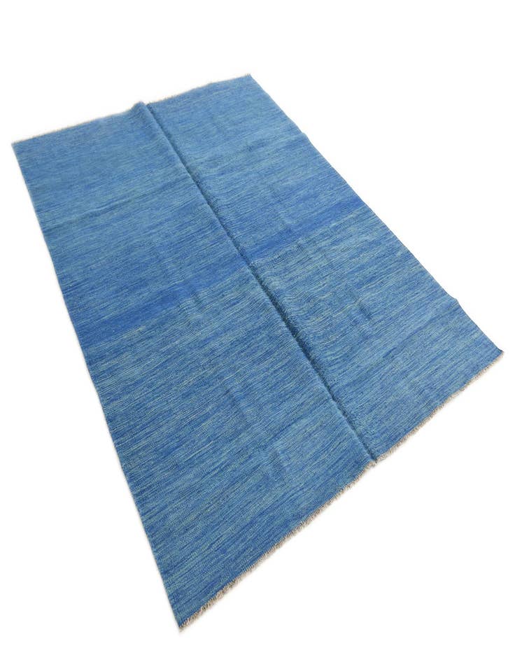 Detail image of  5' 2 x 6' 8  Hand Woven Kilim Modern Wool Rug