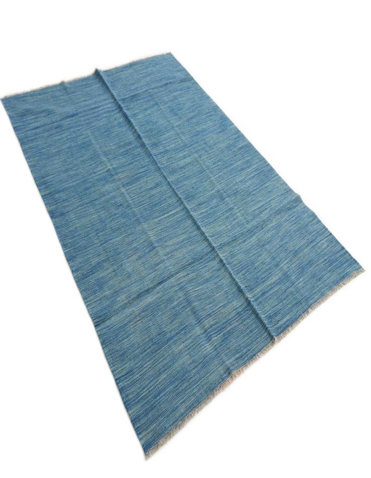 Detail image of  5' x 6' 8  Hand Woven Kilim Modern Wool Rug