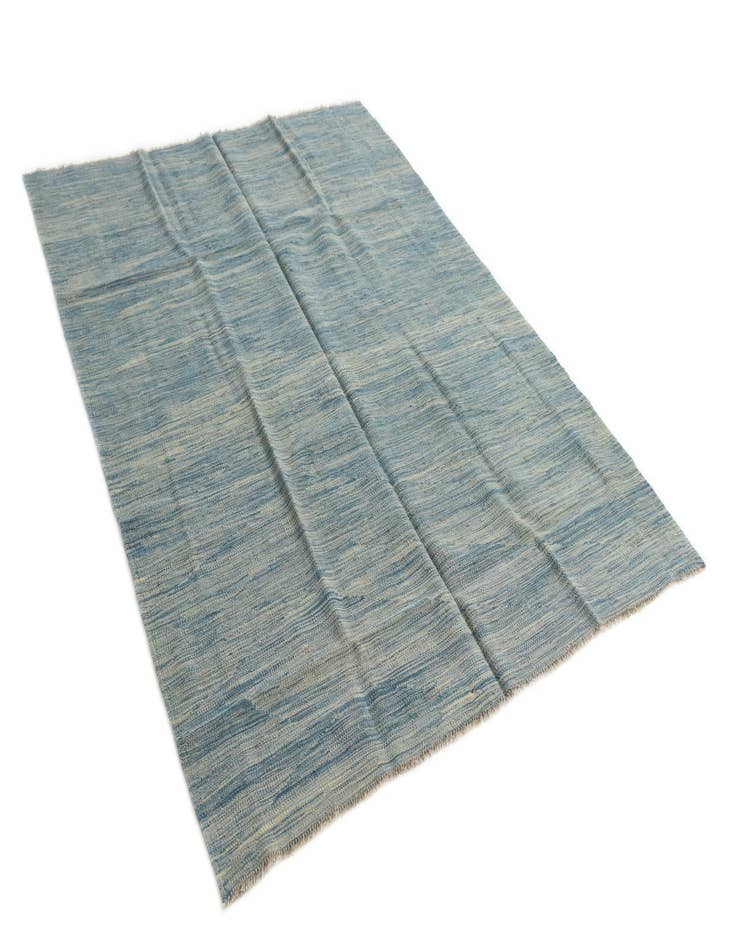 Detail image of  5' x 6' 6  Hand Woven Kilim Modern Wool Rug