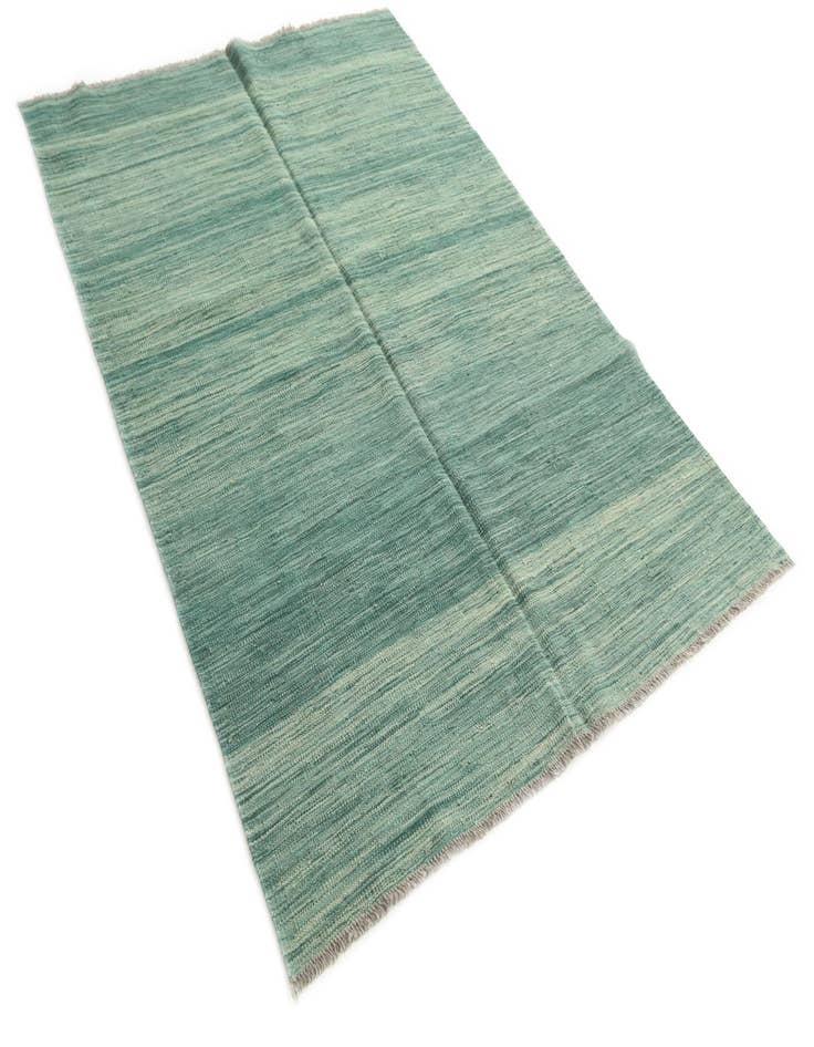 Detail image of  4' 7 x 6' 7  Hand Woven Kilim Modern Wool Rug