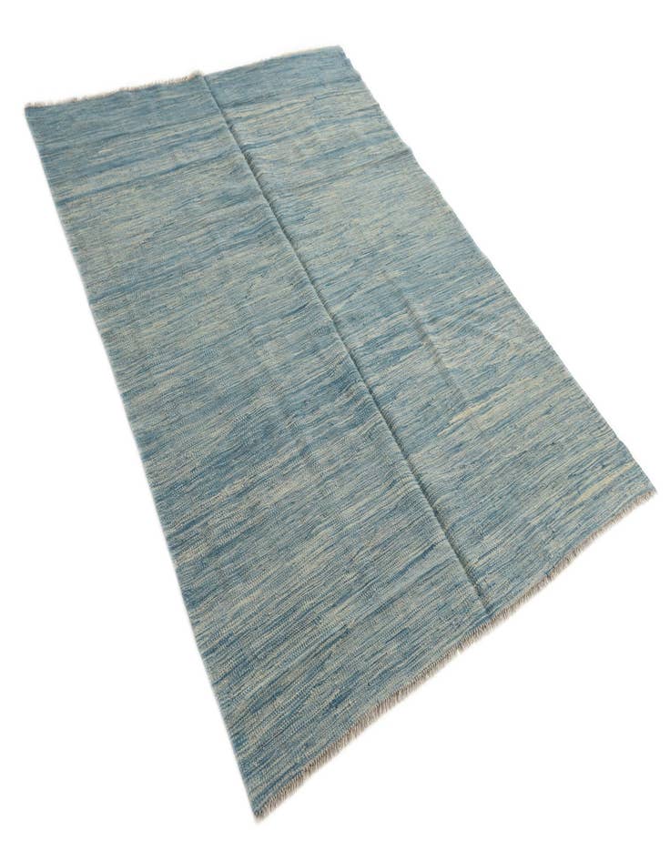 Detail image of  4' 10 x 6' 6  Hand Woven Kilim Modern Wool Rug