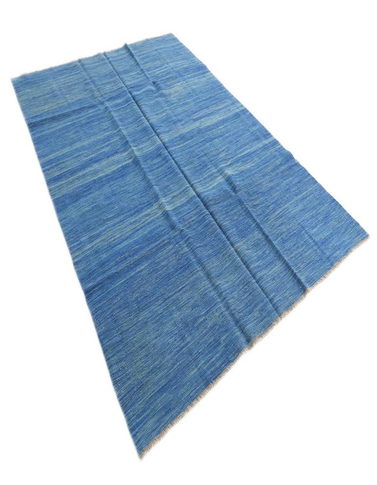 Detail image of  5' 9 x 8'  Hand Woven Kilim Modern Wool Rug