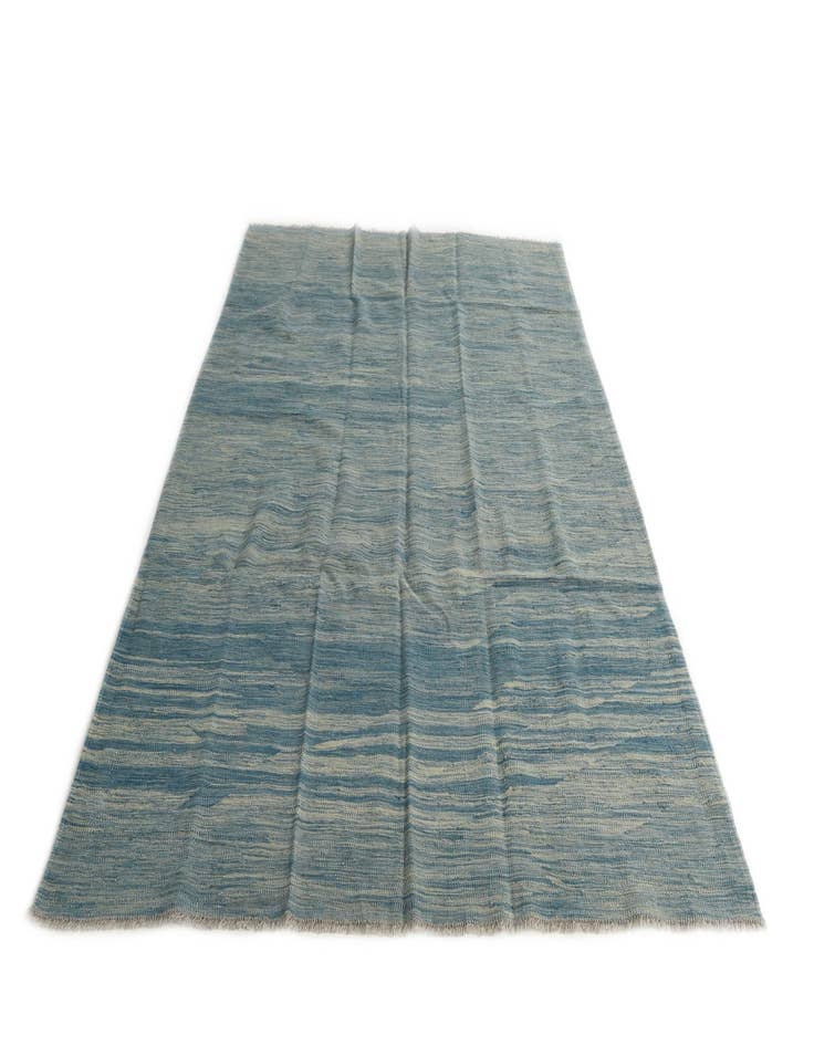 Detail image of  5' 10 x 8'  Hand Woven Kilim Modern Wool Rug