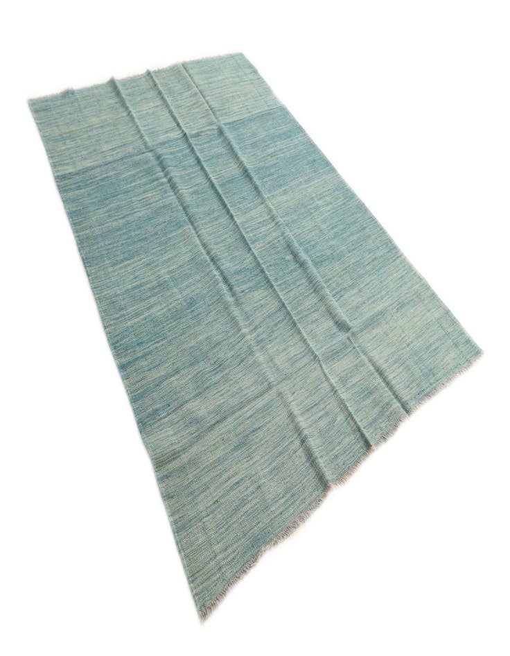 Detail image of  4' 10 x 6' 6  Hand Woven Kilim Modern Wool Rug