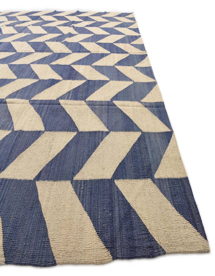 Detail image of  10' 7 x 12' 8  Hand Woven Kilim Modern Wool Rug