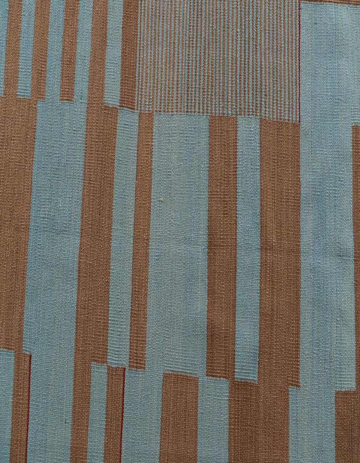 Detail image of  4' 3 x 6'  Hand Woven Kilim Modern Wool Rug