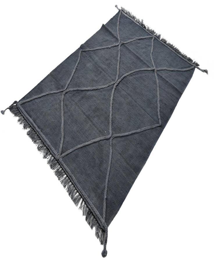 Detail image of  3' 3 x 4' 10  Hand Woven Kilim Modern Wool Rug