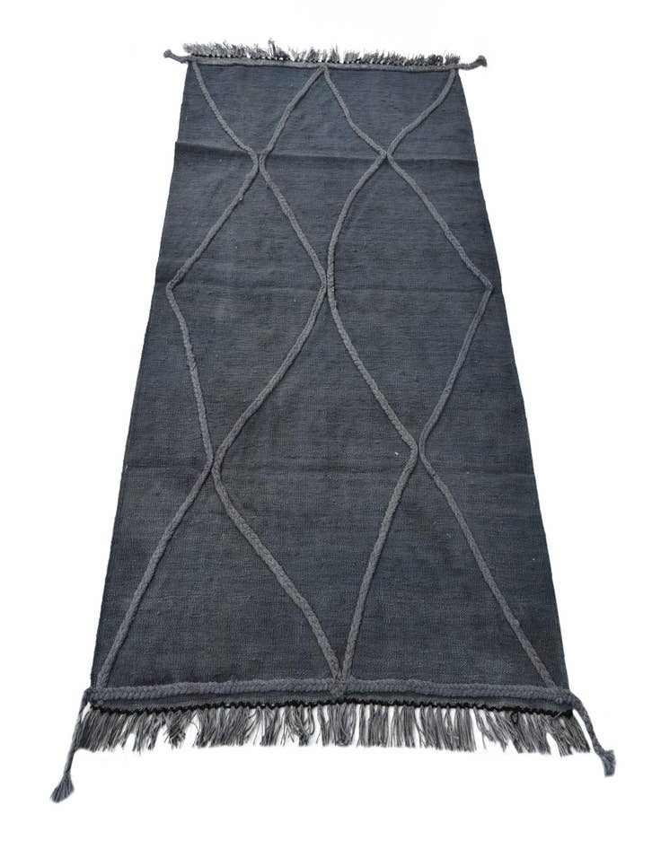 Detail image of  3' 3 x 4' 10  Hand Woven Kilim Modern Wool Rug