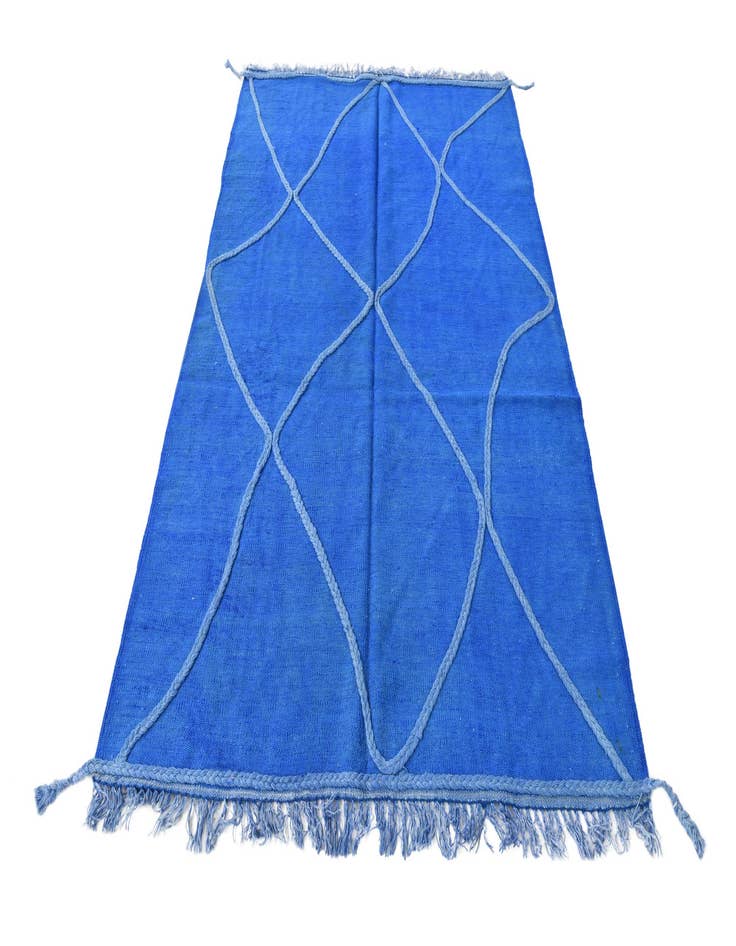 Detail image of  4' 1 x 6' 1  Hand Woven Kilim Modern Wool Rug