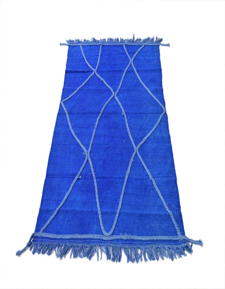 Detail image of  3' 4 x 5'  Hand Woven Kilim Modern Wool Rug