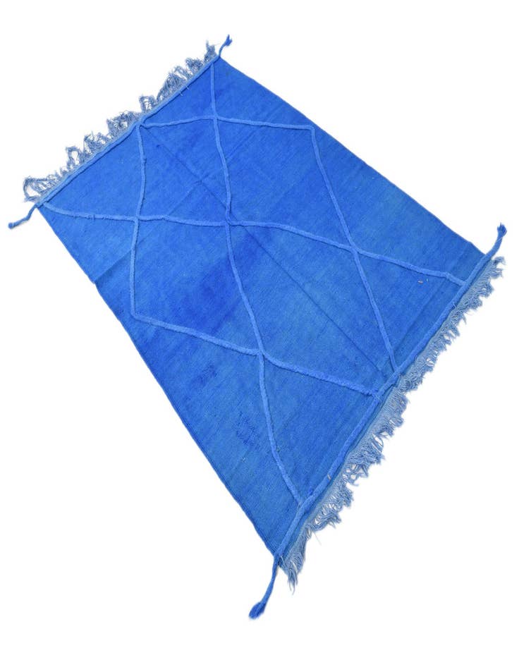 Detail image of  4' 1 x 6' 2  Hand Woven Kilim Modern Wool Rug