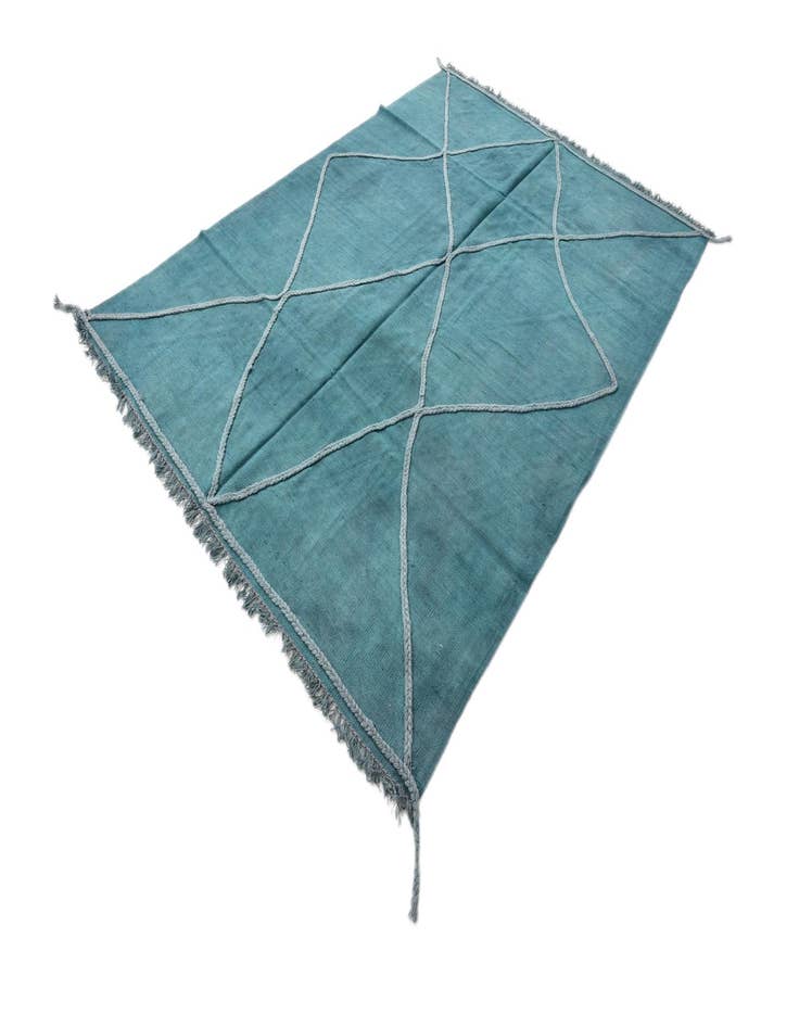 Detail image of  5' 5 x 7' 8  Hand Woven Kilim Modern Wool Rug