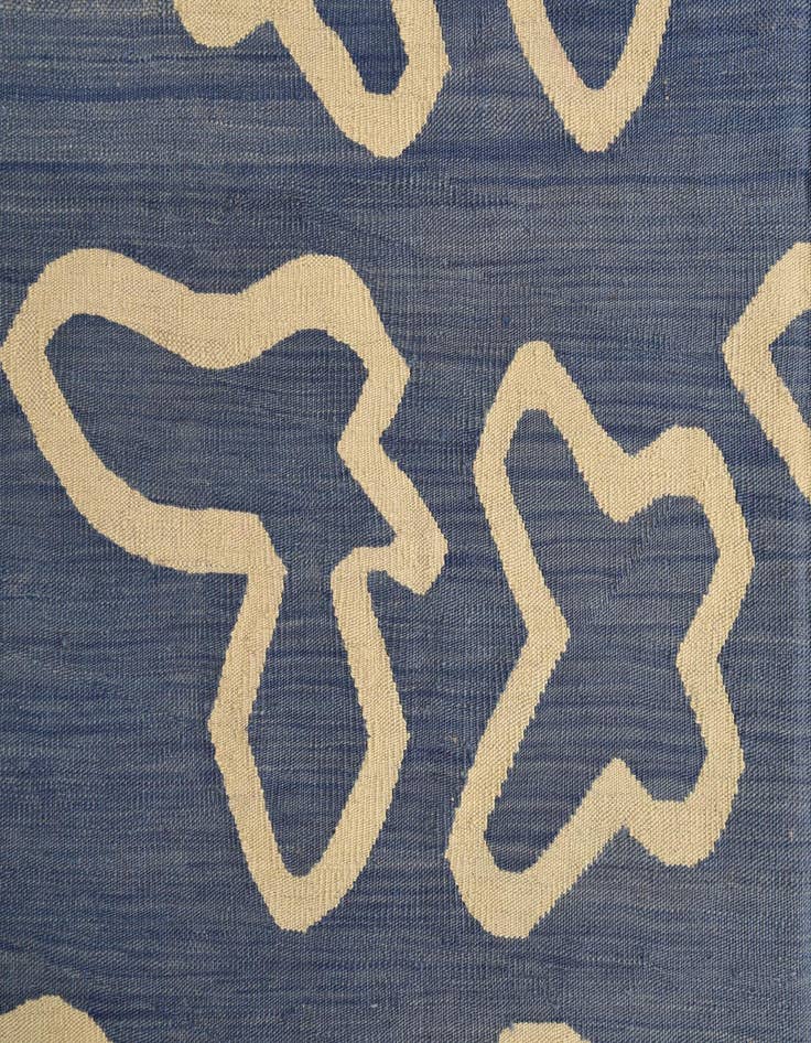 Detail image of  5' x 6' 7  Hand Woven Kilim Modern Wool Rug