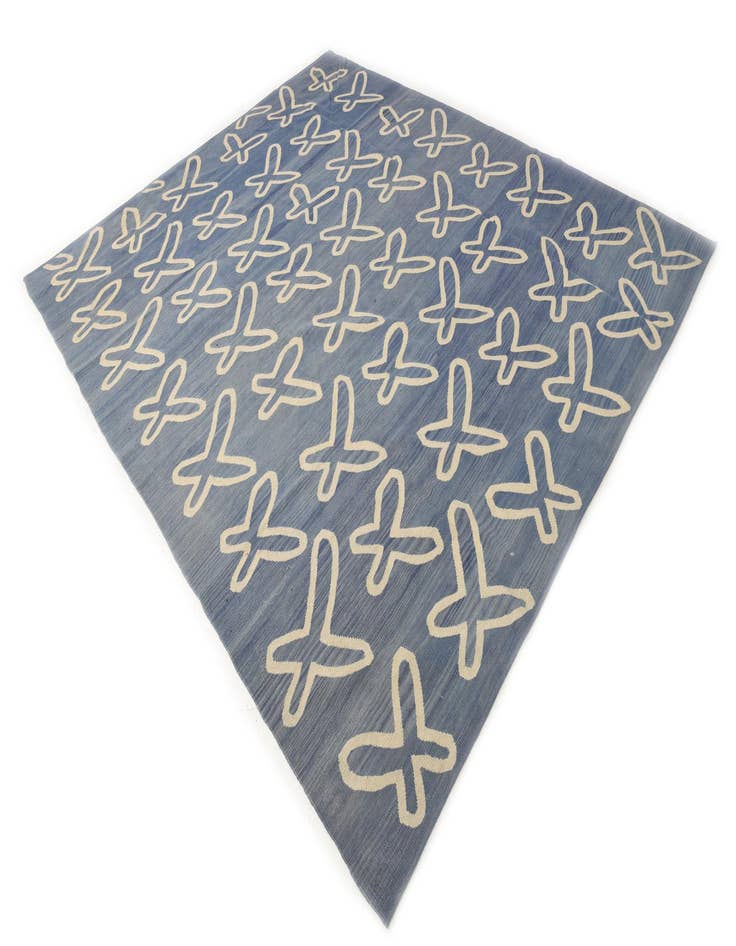 Detail image of  8' 2 x 9' 6  Hand Woven Kilim Modern Wool Rug