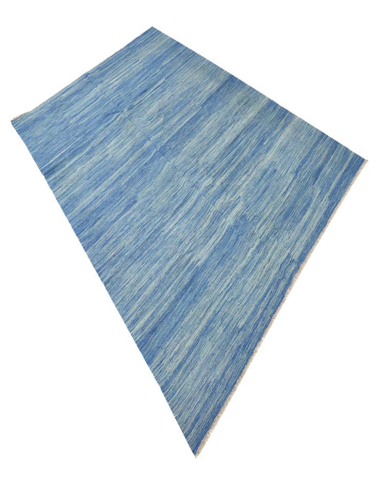 Detail image of  6' 6 x 10'  Hand Woven Kilim Modern Wool Rug