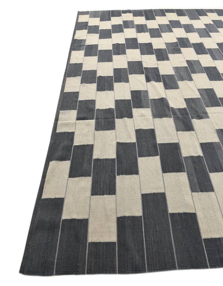 Detail image of  10' 3 x 12' 11  Hand Woven Kilim Modern Wool Rug