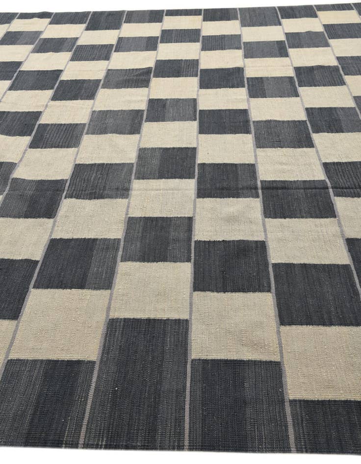 Detail image of  10' 3 x 12' 11  Hand Woven Kilim Modern Wool Rug