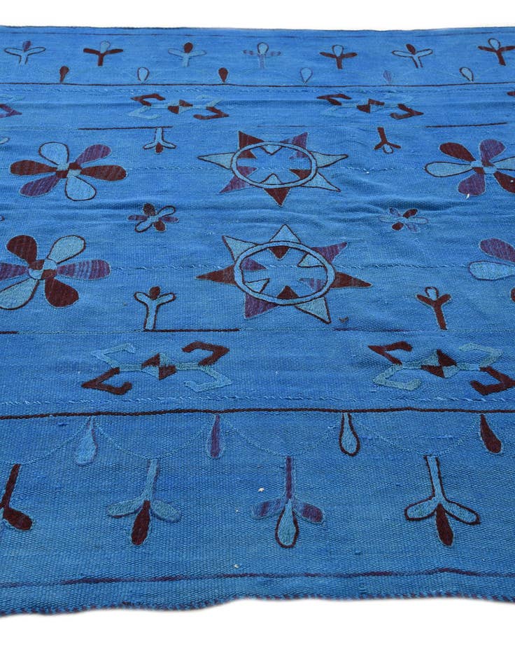 Detail image of  6' x 7' 3  Hand Woven Kilim Modern Wool Rug