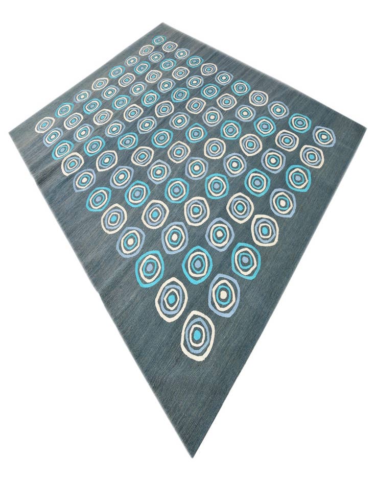 Detail image of  8' x 10'  Hand Woven Kilim Modern Rug