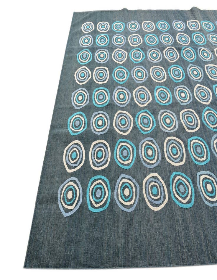 Detail image of  8' x 10'  Hand Woven Kilim Modern Rug