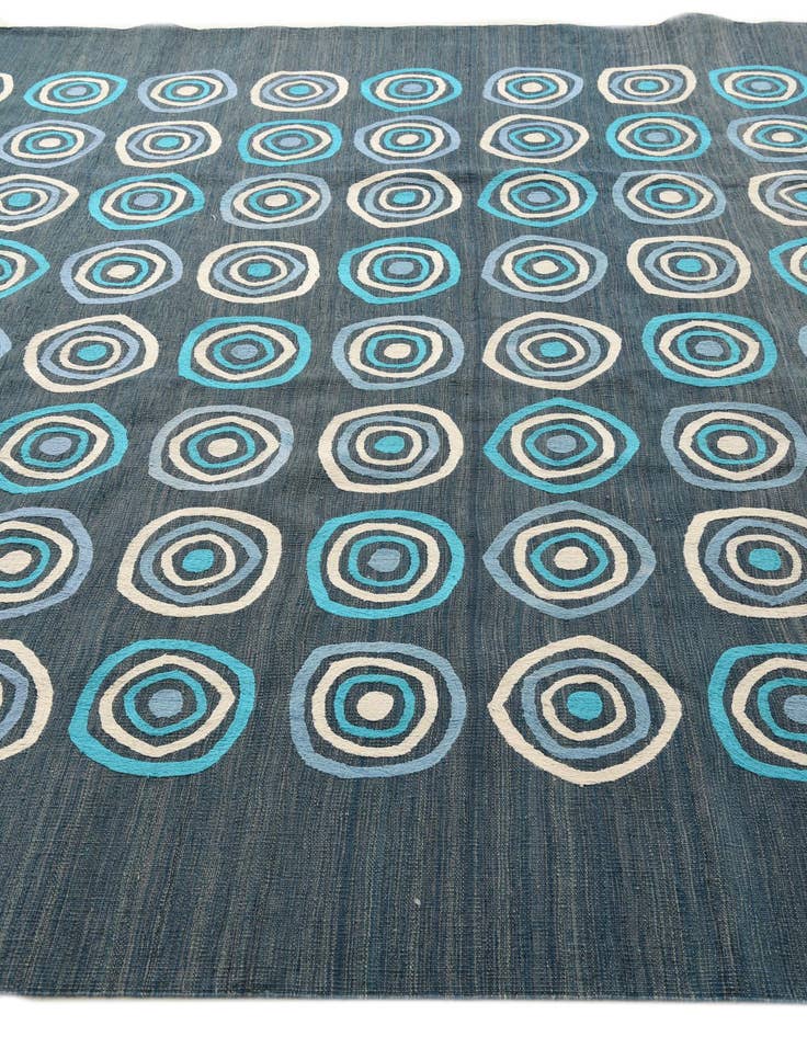 Detail image of  8' x 10'  Hand Woven Kilim Modern Rug