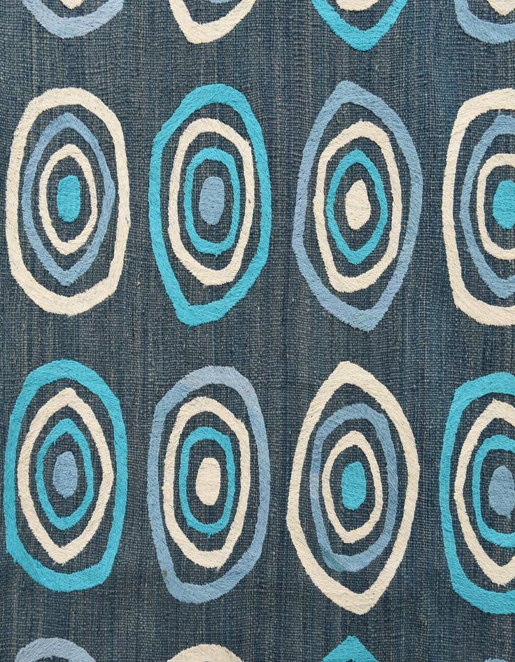 Detail image of  8' x 10'  Hand Woven Kilim Modern Rug
