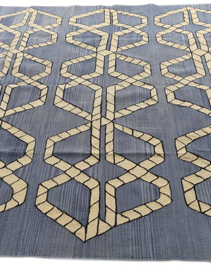 Detail image of  7' 1 x 9' 6  Hand Woven Kilim Modern Wool Rug