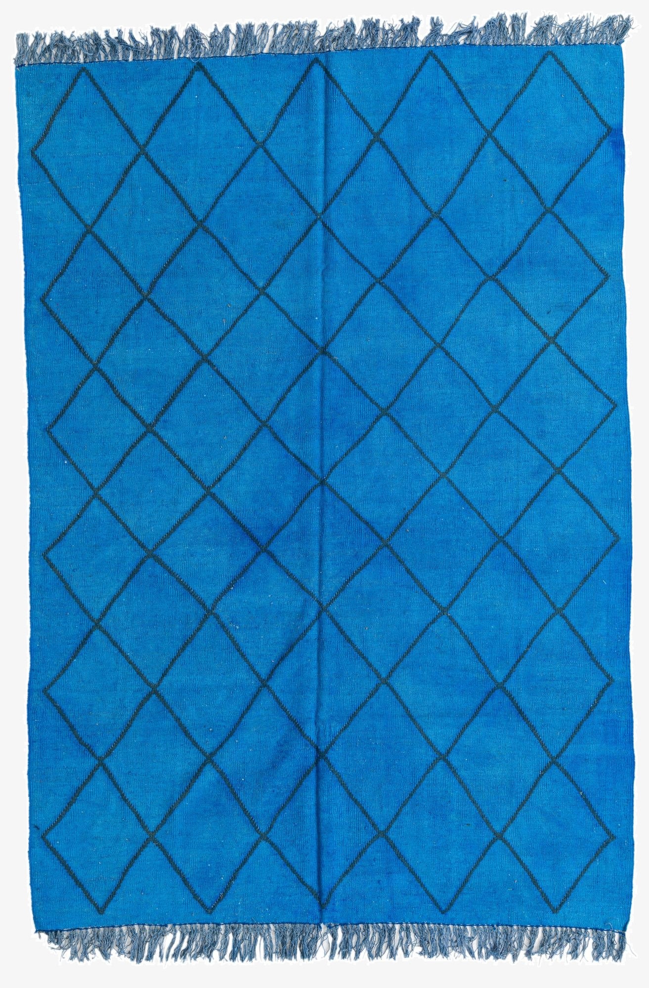  5' 4 x 7' 8  Hand Woven Kilim Modern Wool Rug