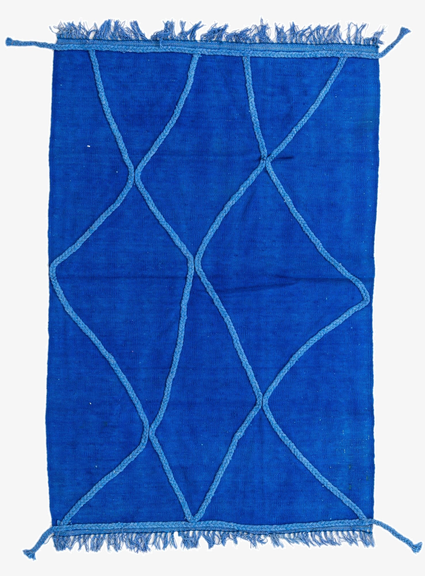  3' 4 x 5' 1  Hand Woven Kilim Modern Wool Rug