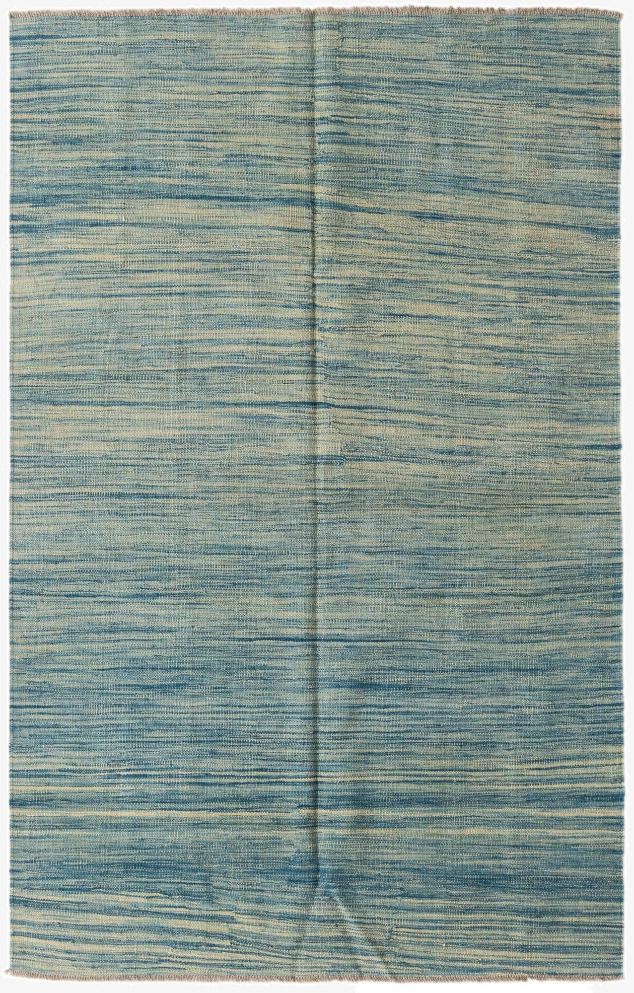  4' x 6' 4  Hand Woven Kilim Modern Wool Rug