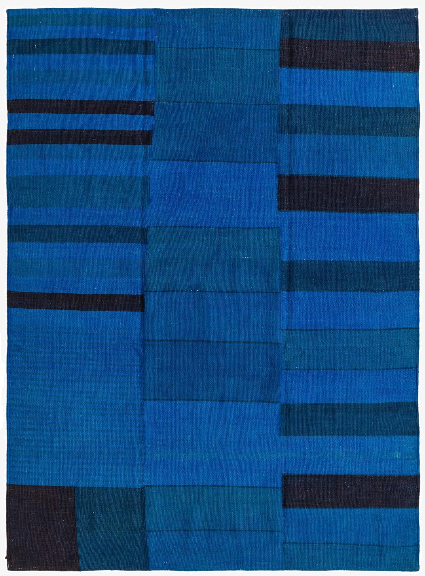  4' 8 x 6' 4  Hand Woven Kilim Modern Wool Rug