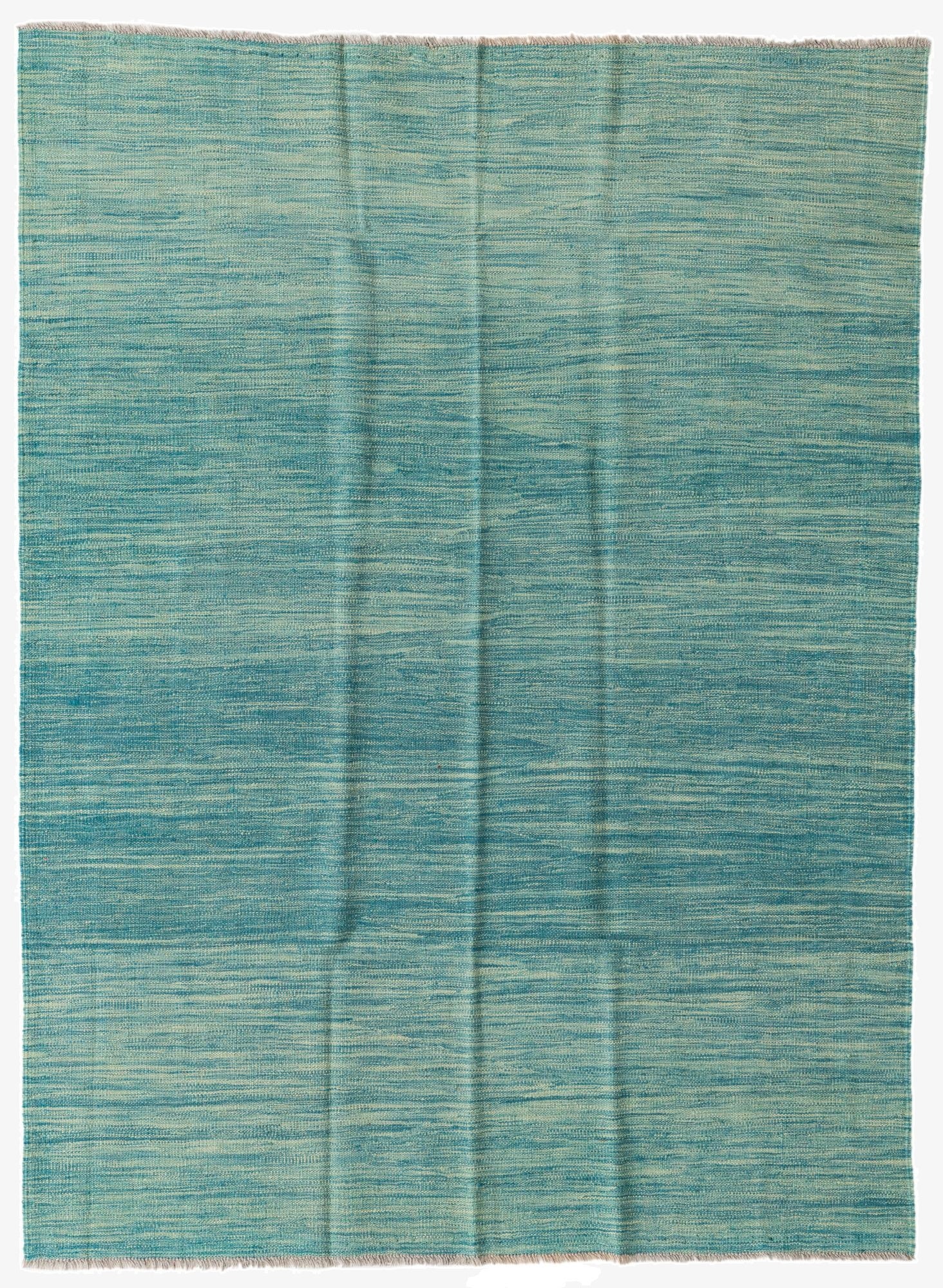  4' 10 x 6' 6  Hand Woven Kilim Modern Wool Rug