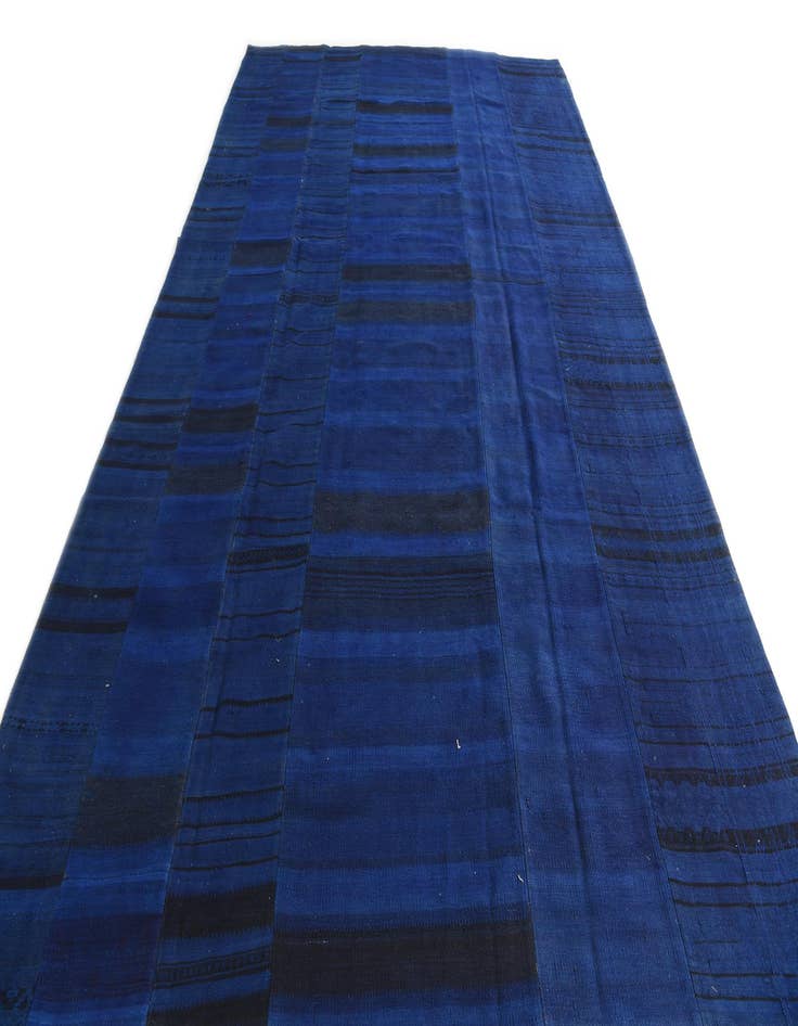 Detail image of  8' 9 x 13' 10  Hand Woven Kilim Patchwork Wool Rug