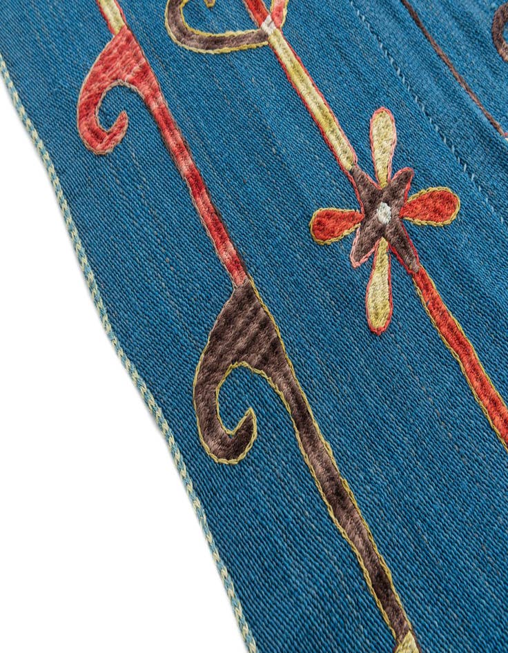 Detail image of  5' 9 x 7' 1  Hand Woven Kilim Suzani Wool Rug