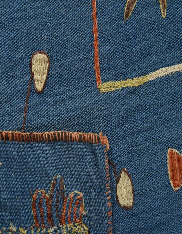 Detail image of  5' 10 x 7' 7  Hand Woven Kilim Suzani Wool Rug