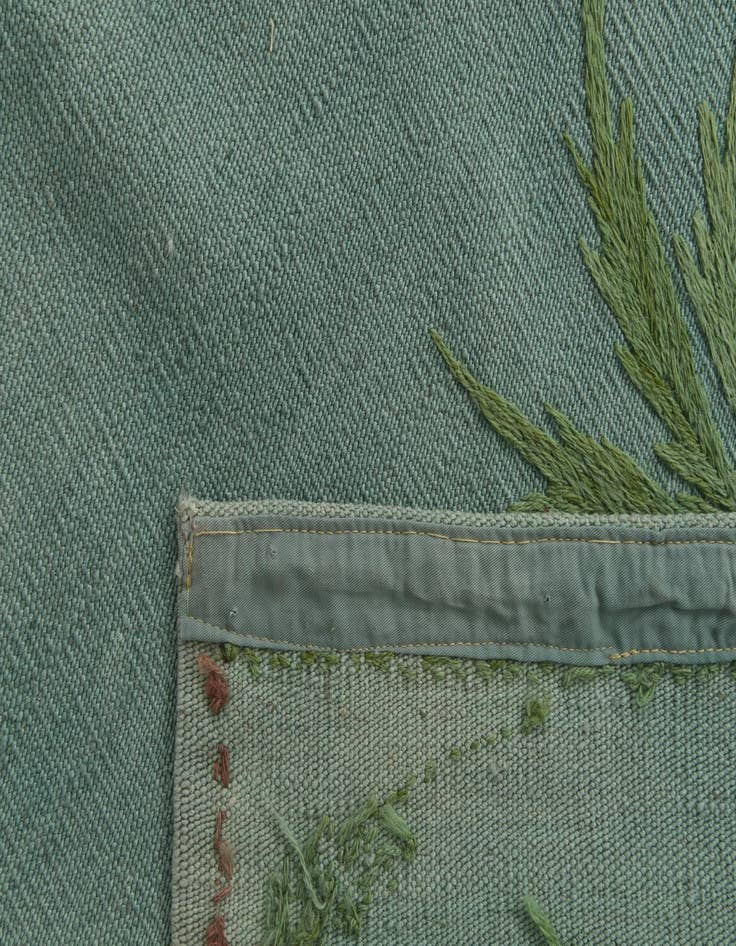 Detail image of  5' 2 x 6' 3  Hand Woven Kilim Suzani Wool Rug