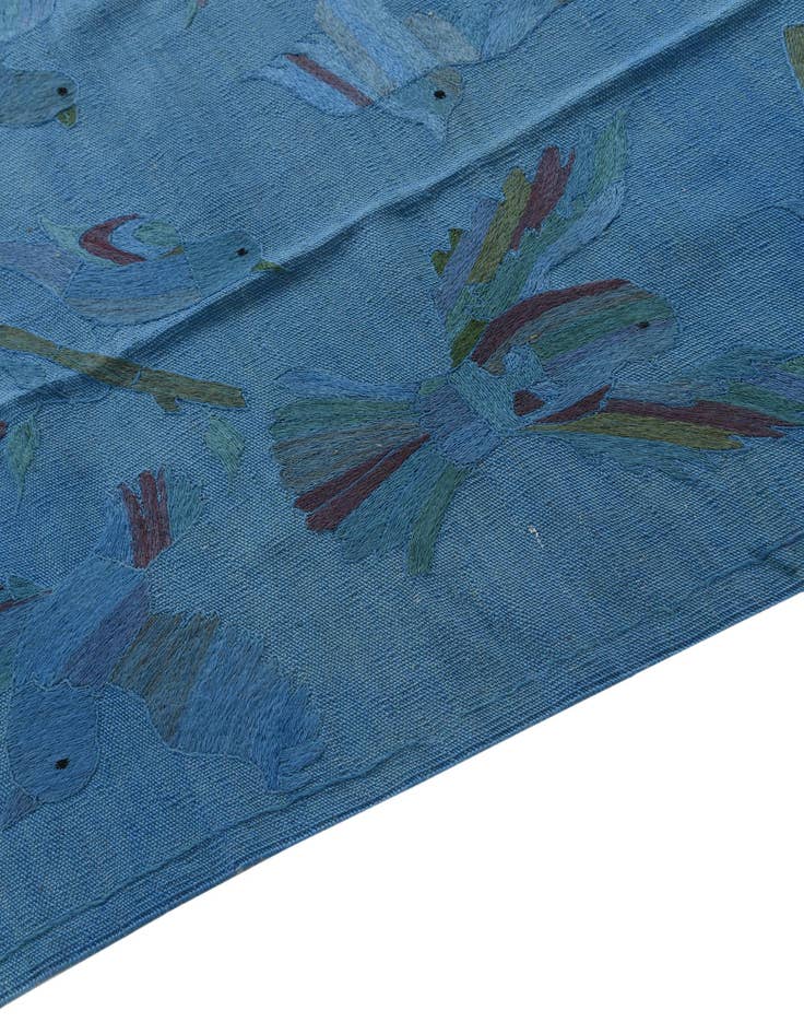 Detail image of  8' 6 x 11'  Hand Woven Kilim Suzani Wool Rug