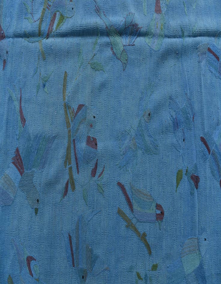 Detail image of  8' 6 x 11'  Hand Woven Kilim Suzani Wool Rug