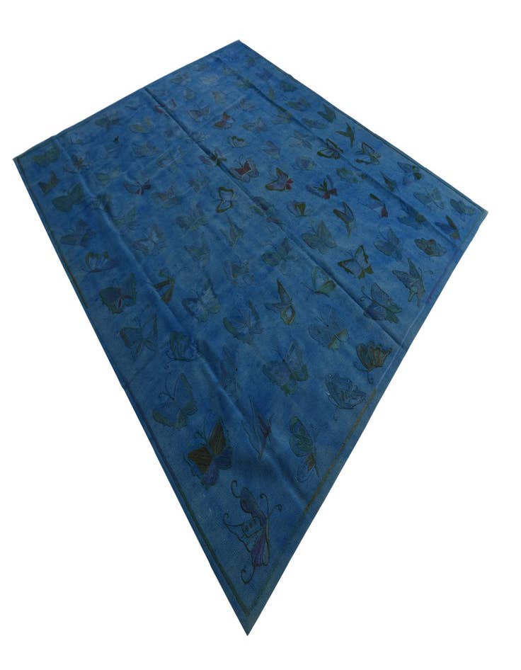 Detail image of  8' 1 x 9' 3  Hand Woven Kilim Suzani Wool Rug