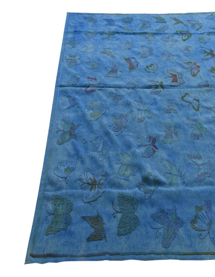 Detail image of  8' 1 x 9' 3  Hand Woven Kilim Suzani Wool Rug