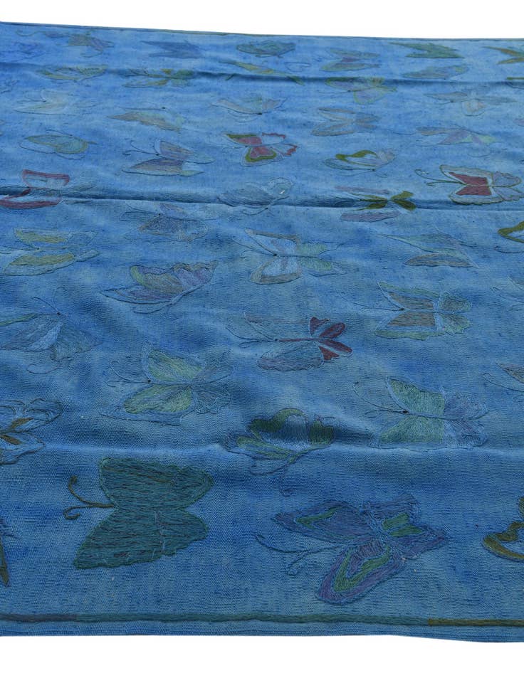 Detail image of  8' 1 x 9' 3  Hand Woven Kilim Suzani Wool Rug