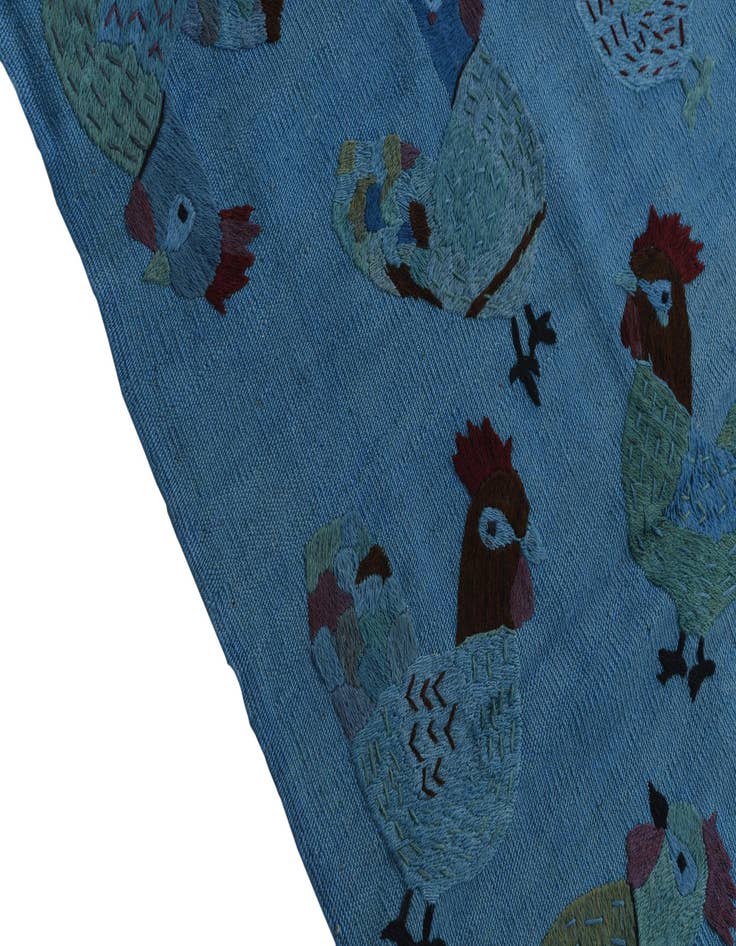 Detail image of  5' 3 x 6' 2  Hand Woven Kilim Suzani Wool Rug