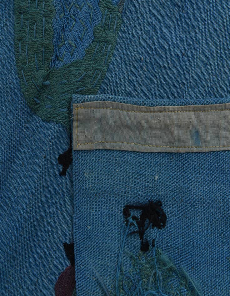 Detail image of  5' 3 x 6' 2  Hand Woven Kilim Suzani Wool Rug