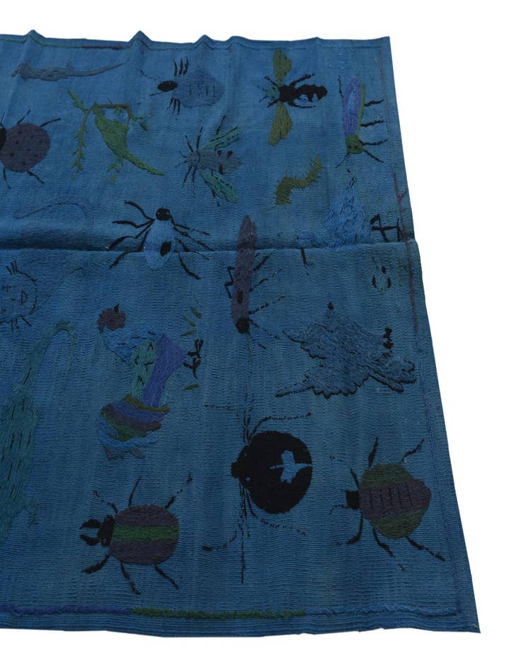 Detail image of  4' 2 x 5' 7  Hand Woven Kilim Suzani Wool Rug